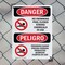 Signmission No Swimming Pool Closed Chemicals Bilingual Danger Sign, Plastic, 7in W x 10in L, 2PK OS-2PACK-DS-P-710-VS-1627 - alternate 6